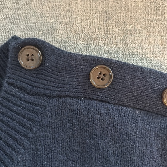 LOFT navy and white sweater - Picture 3 of 5